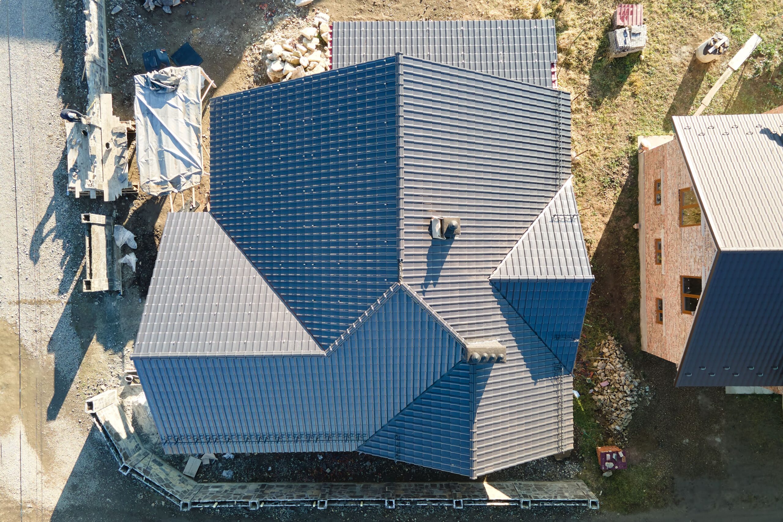 Roofer Construction worker install new roof roof replacement Naples, FL